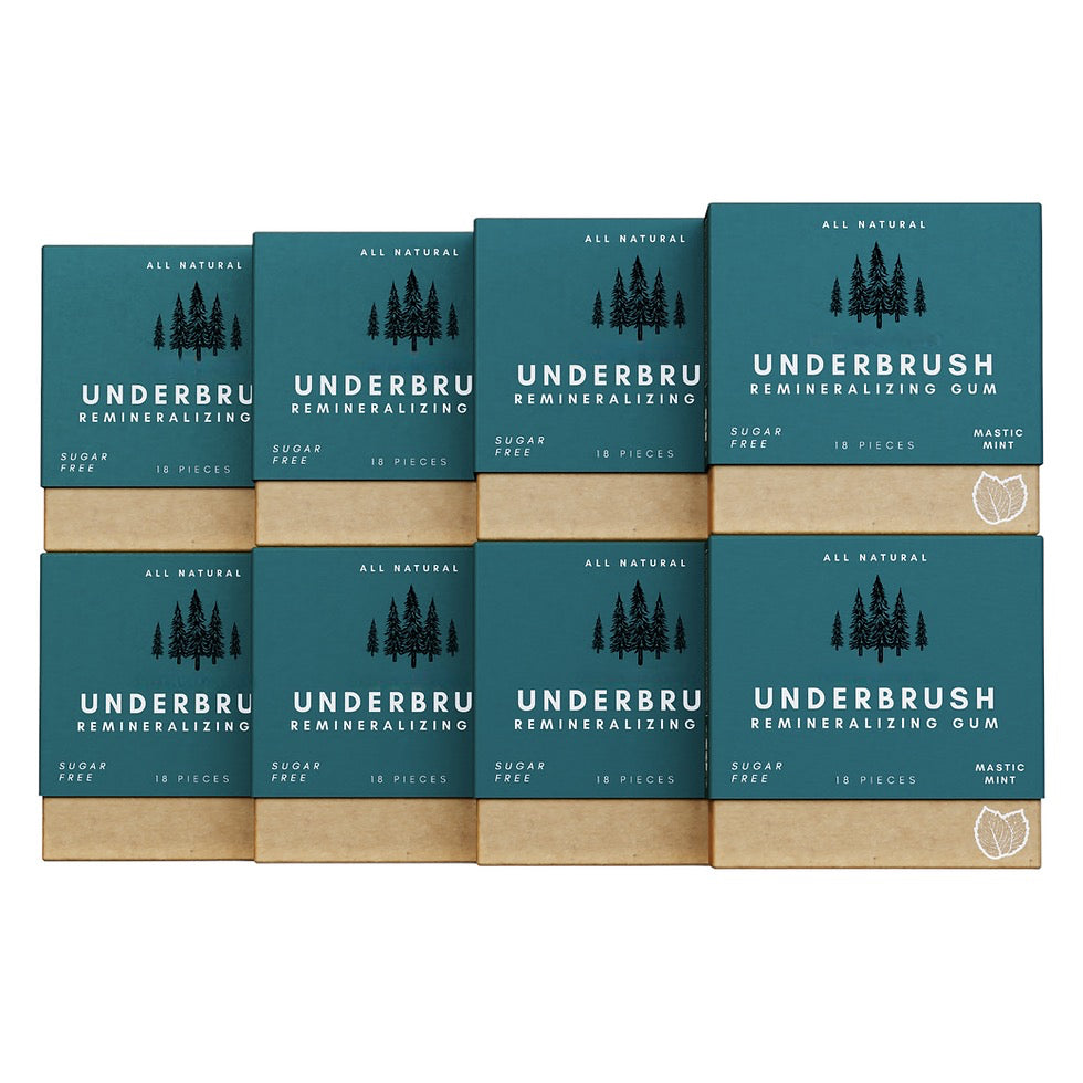 Underbrush Remineralizing Chewing Gum — Nano-Hydroxyapatite for Teeth & Gum