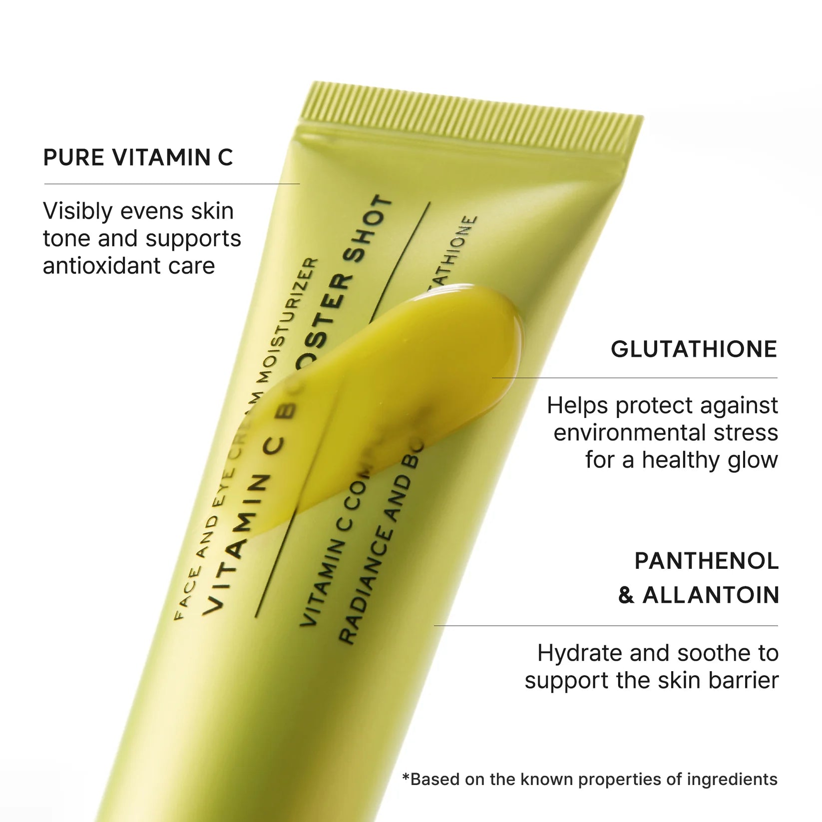 Vitamin C Booster Shot Face & Eye Cream Moisturizer — Pure Vitamin C & Glutathione for Bright Skin