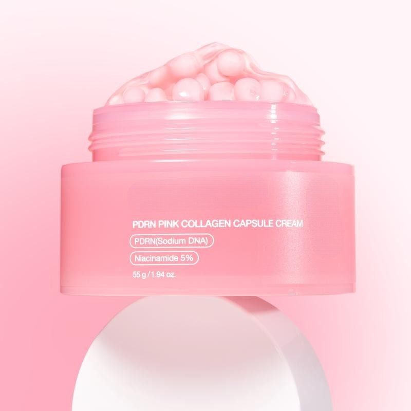 PDRN Pink Collagen Capsule Cream with Niacinamide for a Dewy, Even-Toned Glow