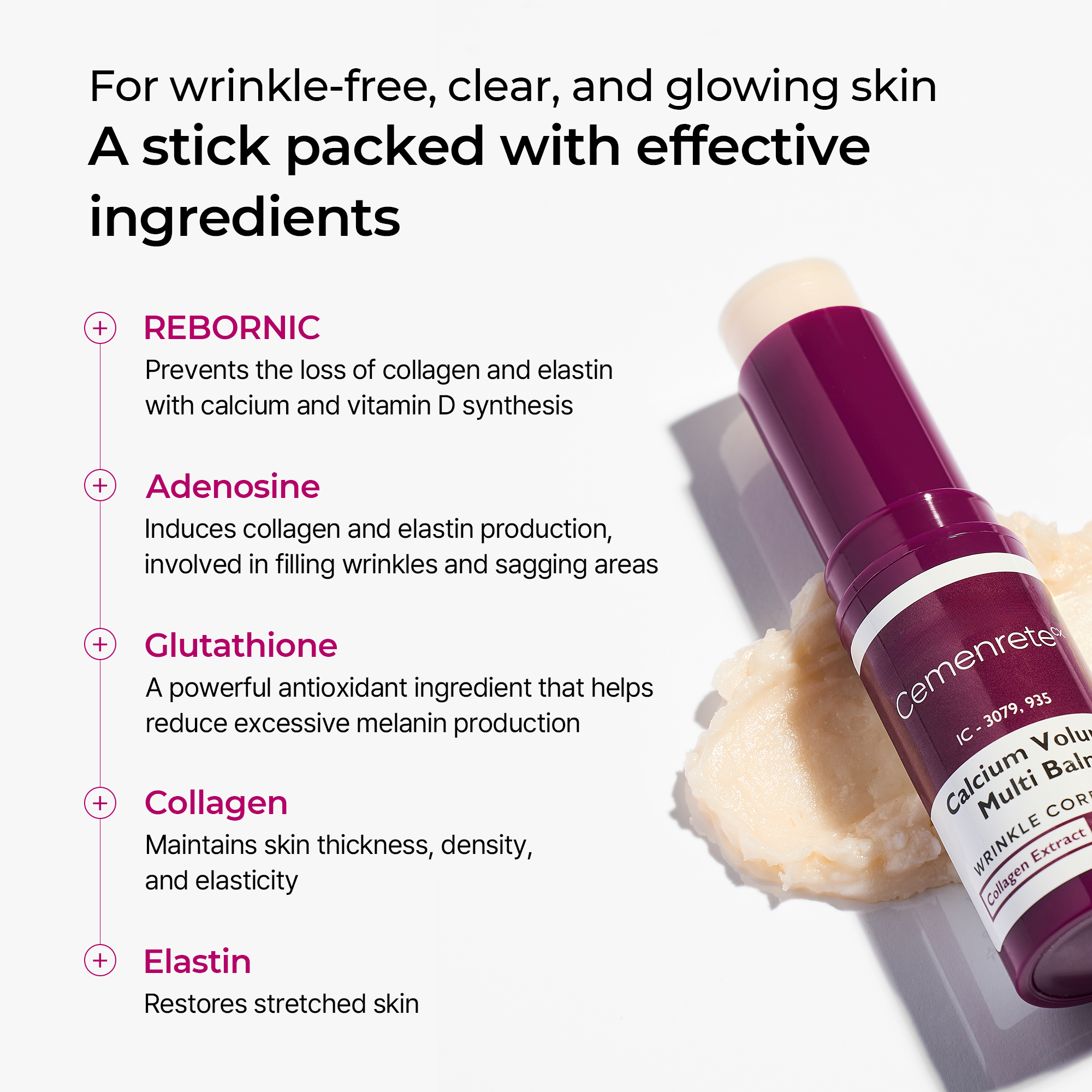 Calcium Multi Balm Wrinkle Stick for Neck, Face & Firming Care