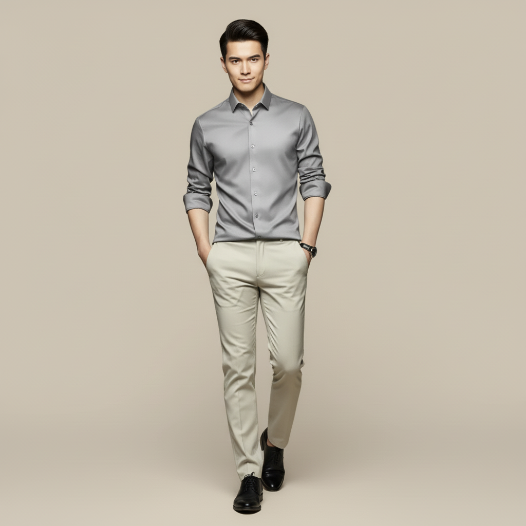 Mooncrest Men's Button Up Shirt | Long Sleeve