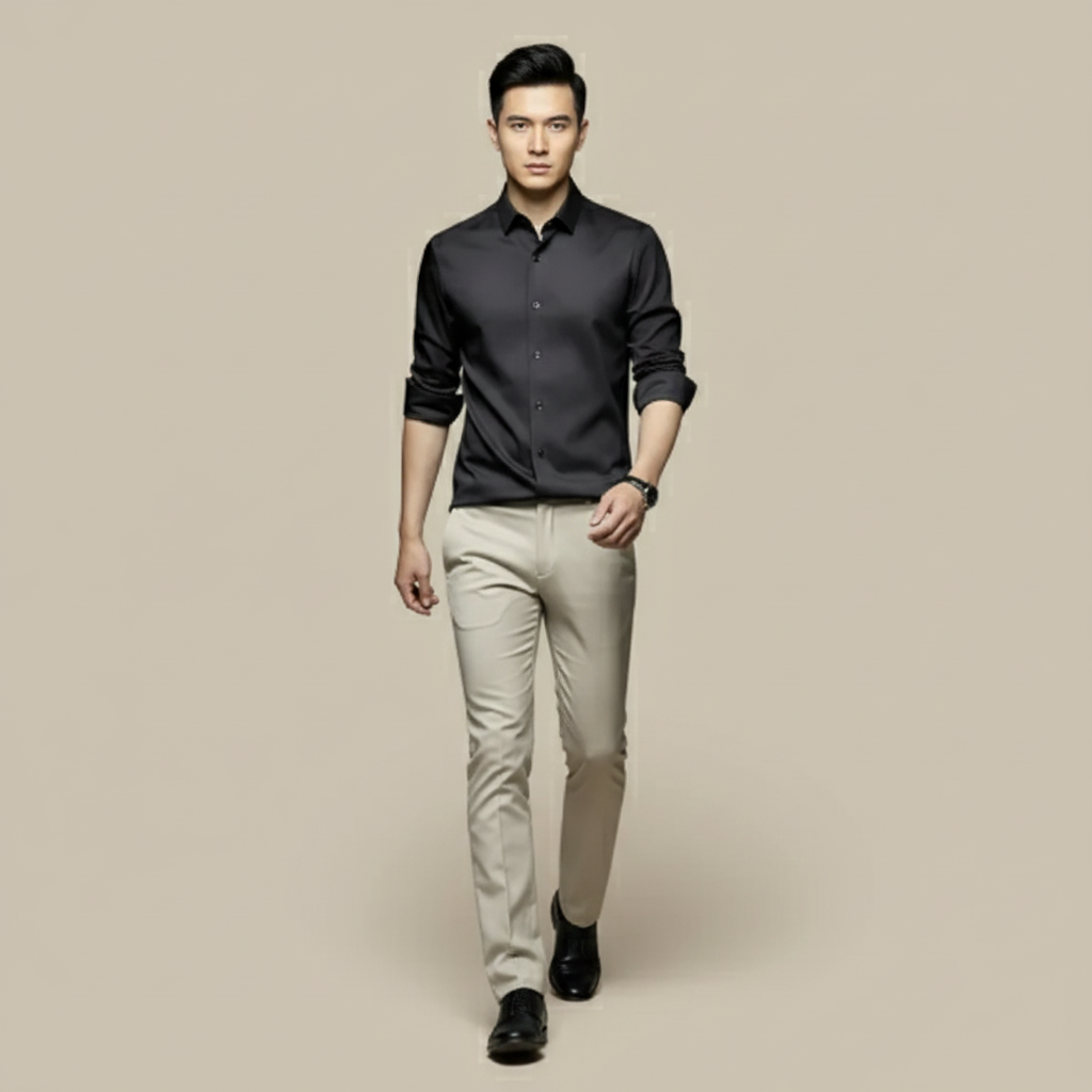 Mooncrest Men's Button Up Shirt | Long Sleeve