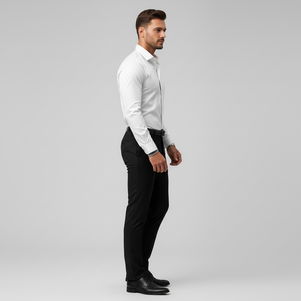 Gentlefit Men's Slim Fit Button Down Shirt | Long Sleeve