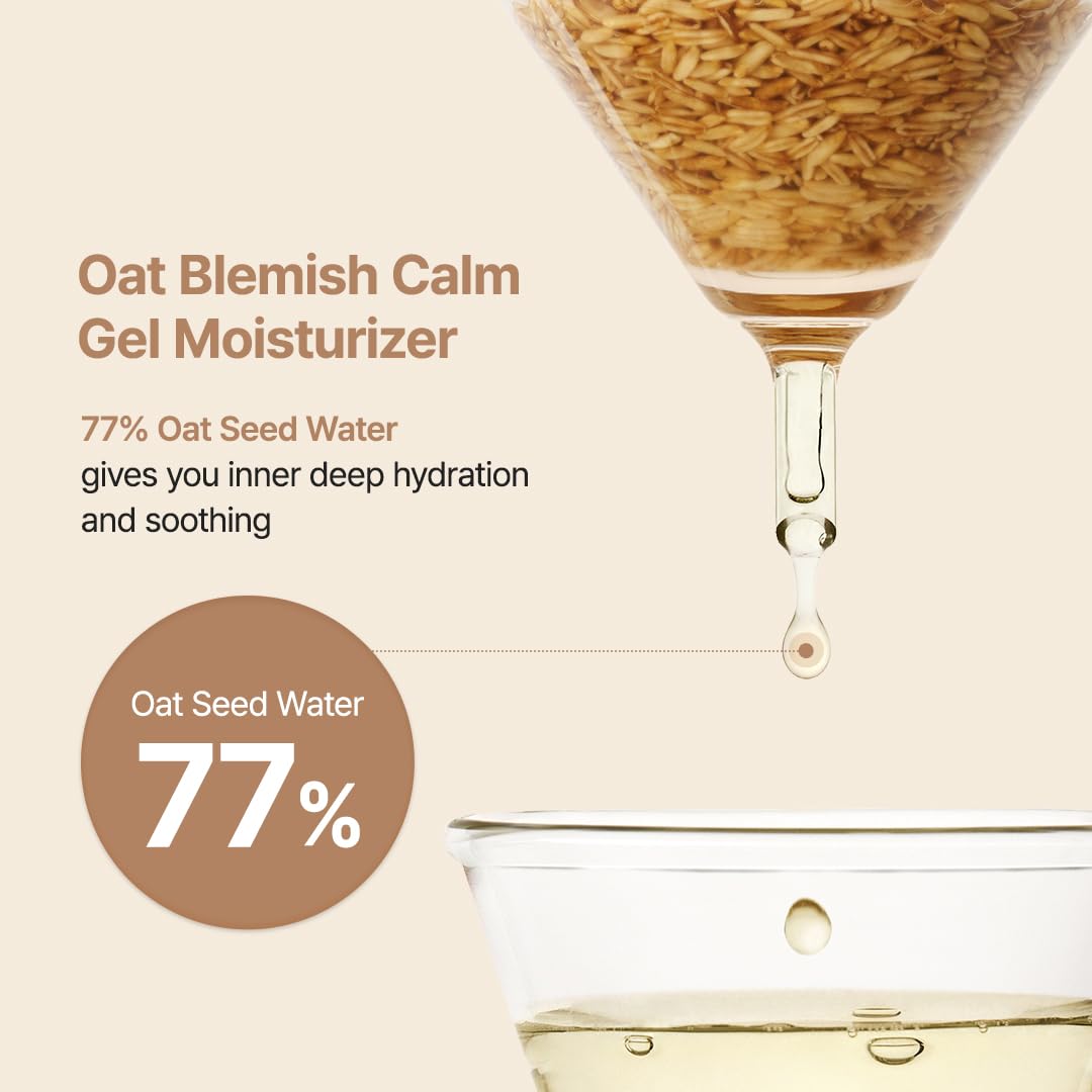 Oat In Calming Gel Cream Water-Gel Face Moisturizer, Sensitive & Blemish-Prone Skin