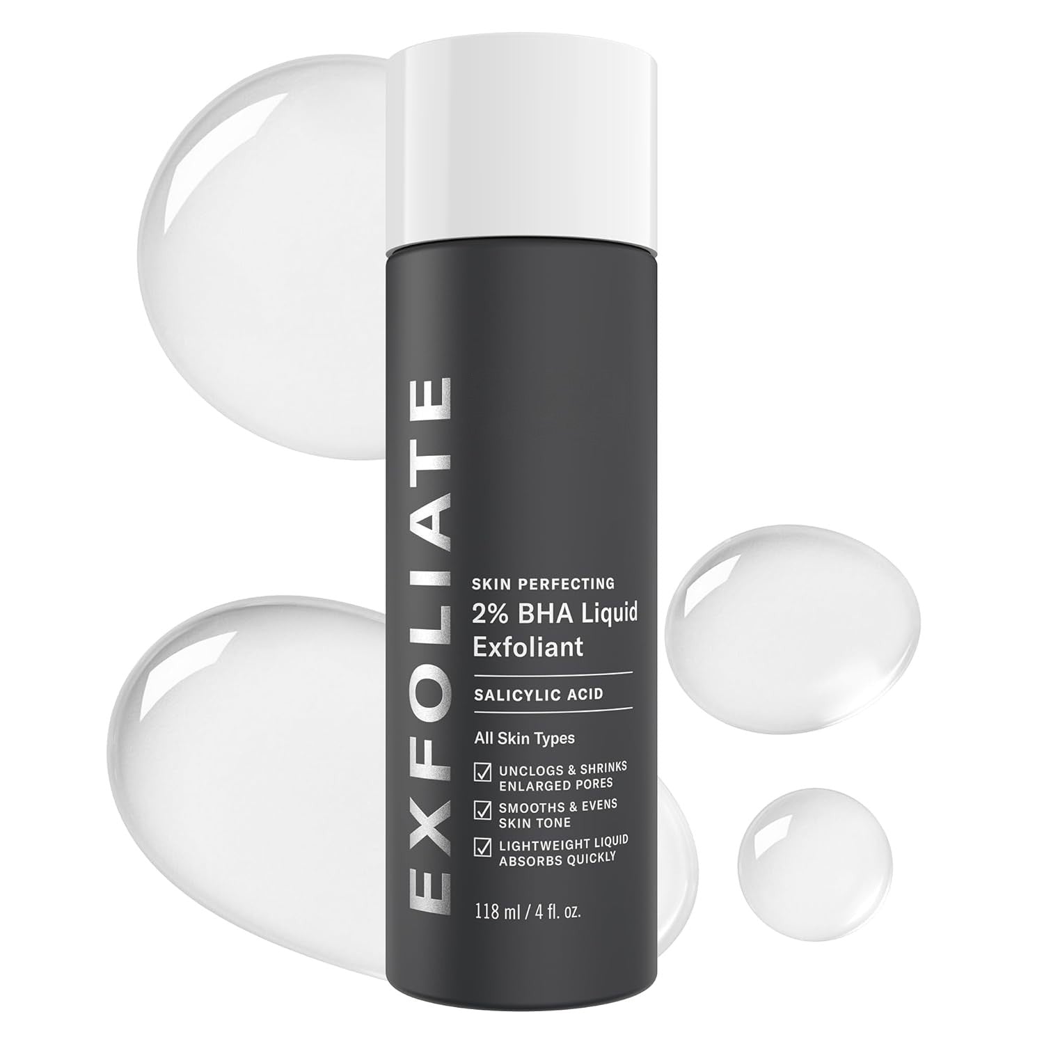 Skin Perfecting 2% BHA Liquid Exfoliant with Salicylic Acid for Pores & Skin Texture