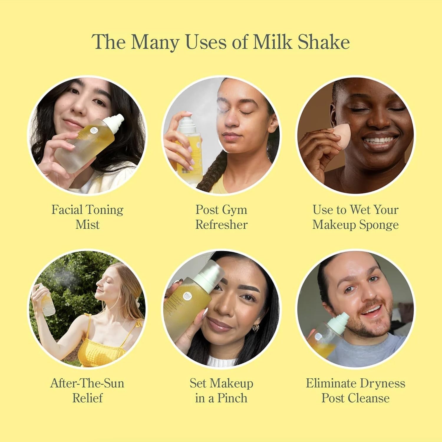 Milk Shake Hyaluronic Acid & Squalane Facial Toner Mist for Hydration & Sensitive Skin
