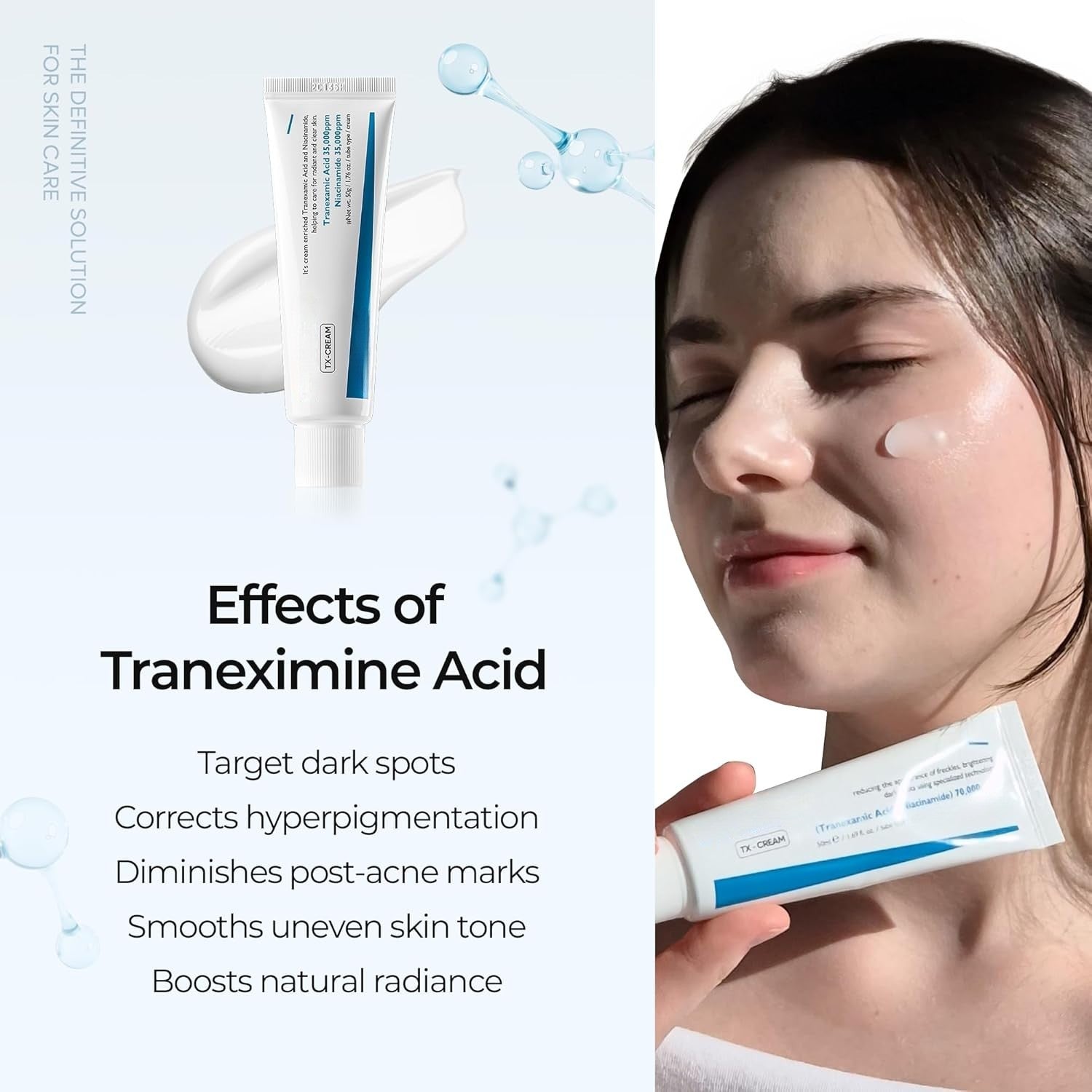 TX Tranexamic Acid Cream — Dark Spots, Hyperpigmentation & Uneven Tone, 50ml