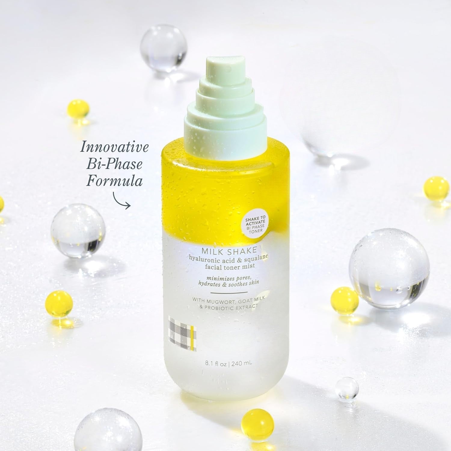 Milk Shake Hyaluronic Acid & Squalane Facial Toner Mist for Hydration & Sensitive Skin