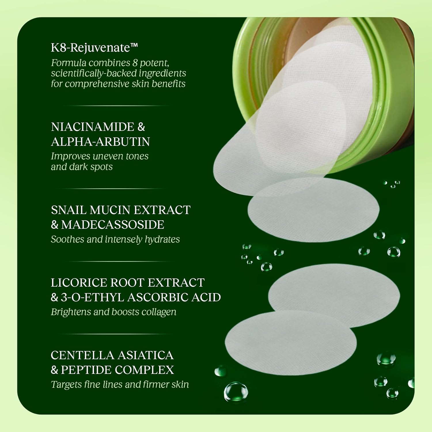 JiYu Toning Polish Pads for Dark Spots, Dull Skin & Hydrating Skin Care