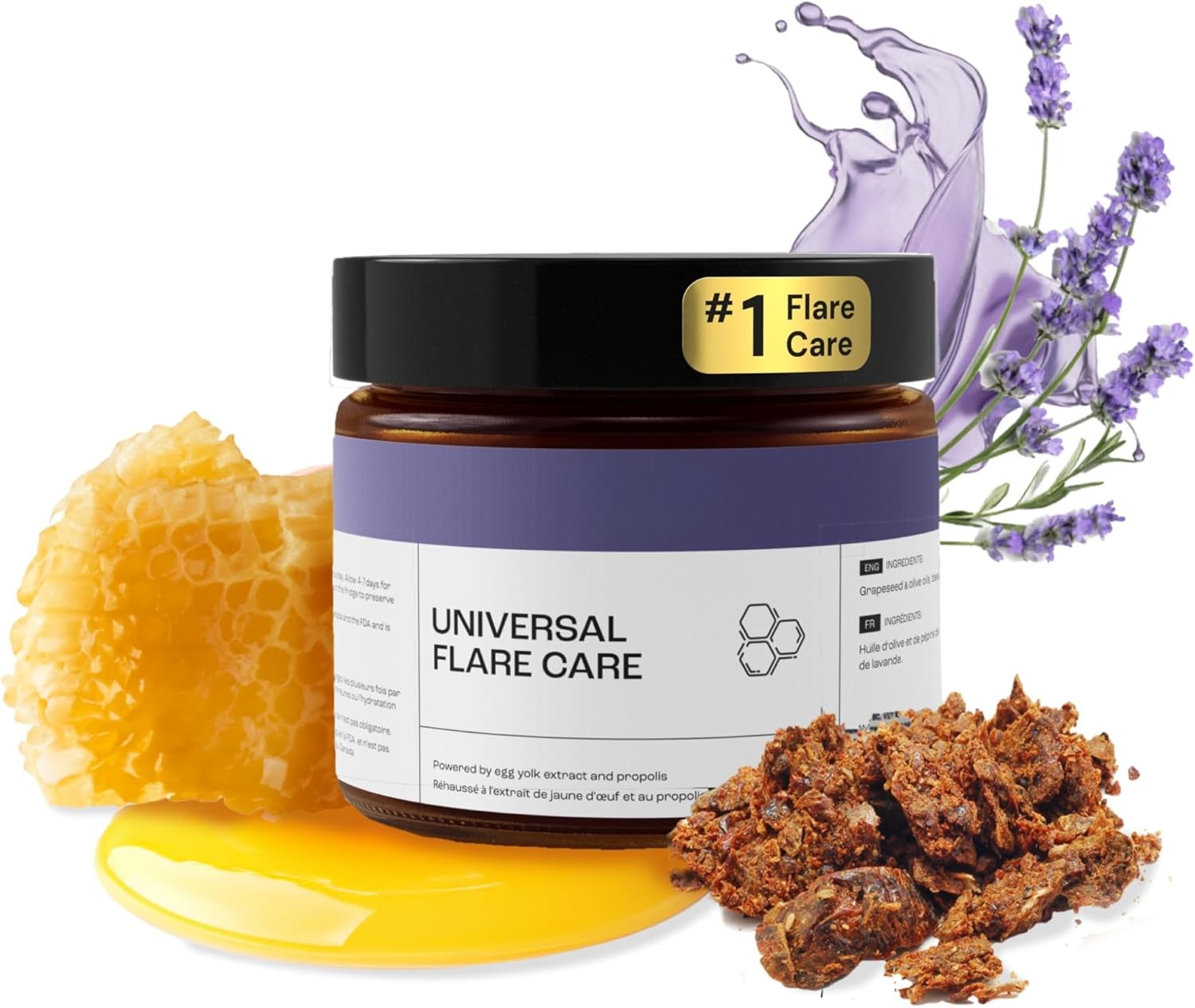 Universal Flare Care Sensitive Skin Cream with Propolis for Soothing and Hydrating Care, 1oz