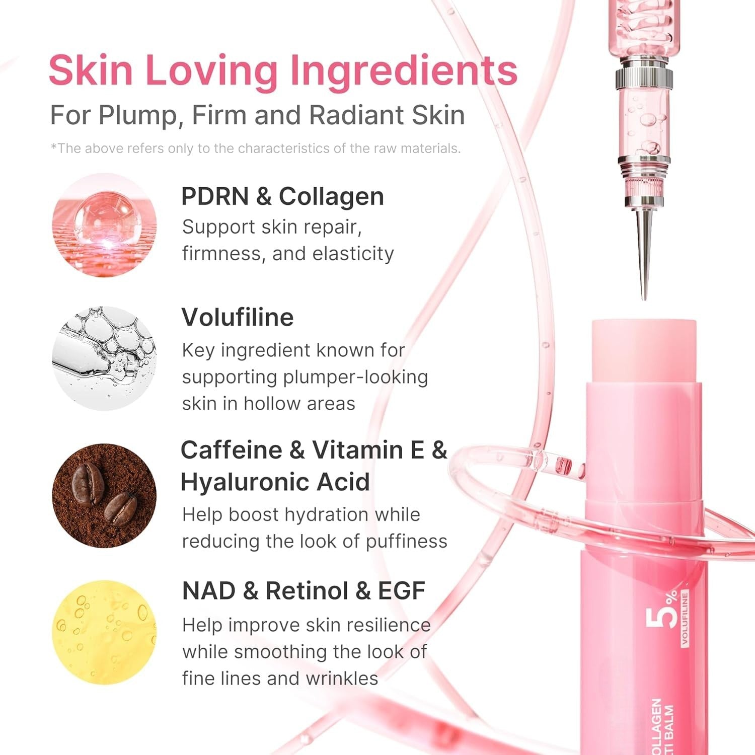 PDRN Pink Collagen Volume Multi Balm Stick for Plumping, Glow & Fine Lines
