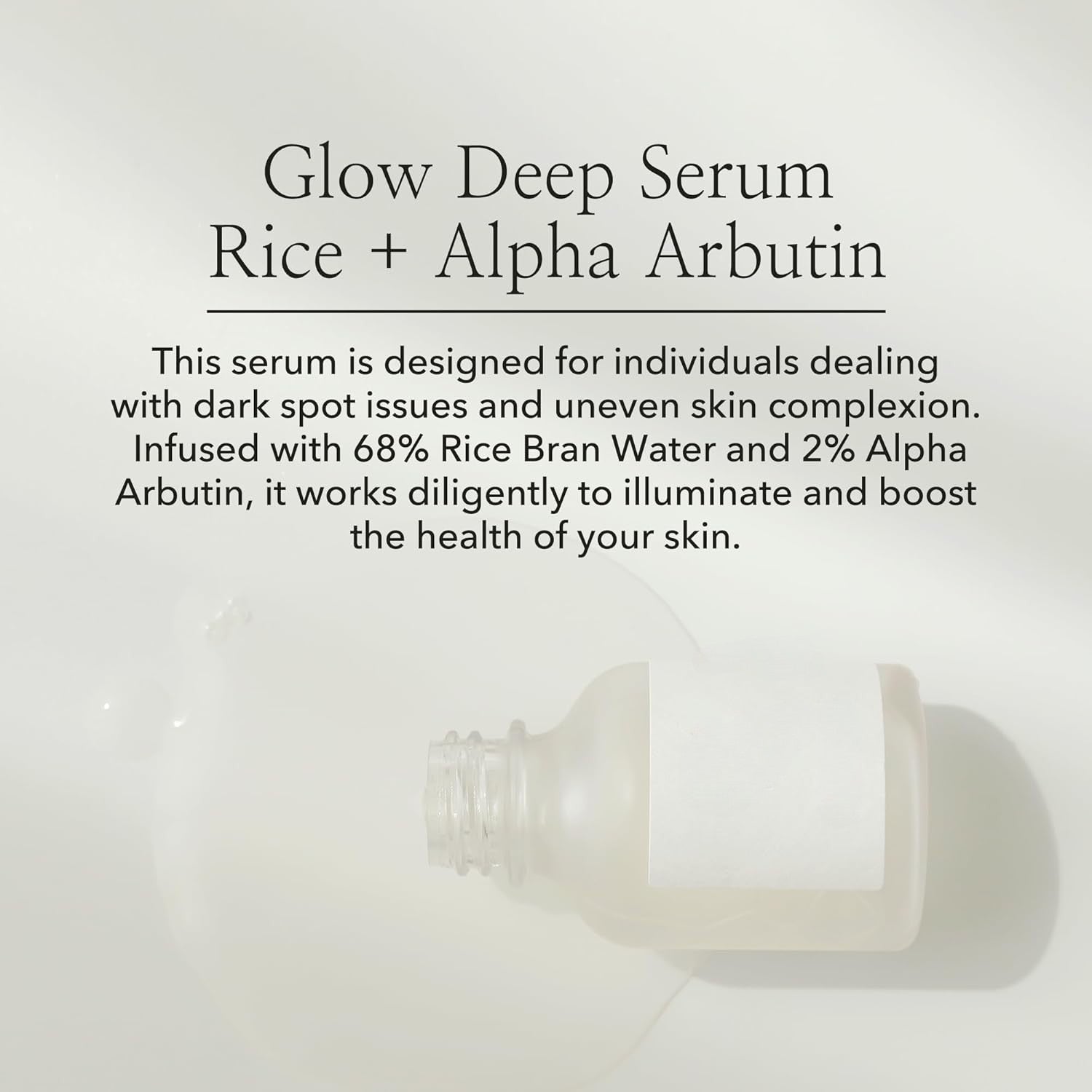 Glow Deep Serum Korean Skincare with Rice & Alpha-Arbutin for Dark Spots