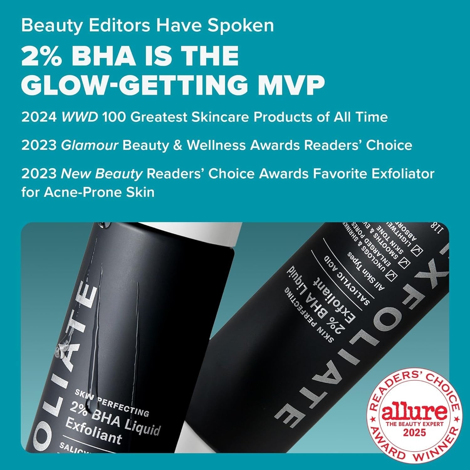 Skin Perfecting 2% BHA Liquid Exfoliant with Salicylic Acid for Pores & Skin Texture