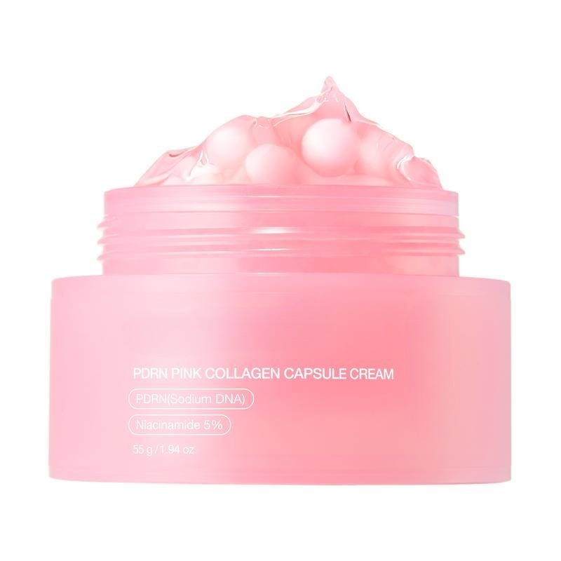 PDRN Pink Collagen Capsule Cream with Niacinamide for a Dewy, Even-Toned Glow