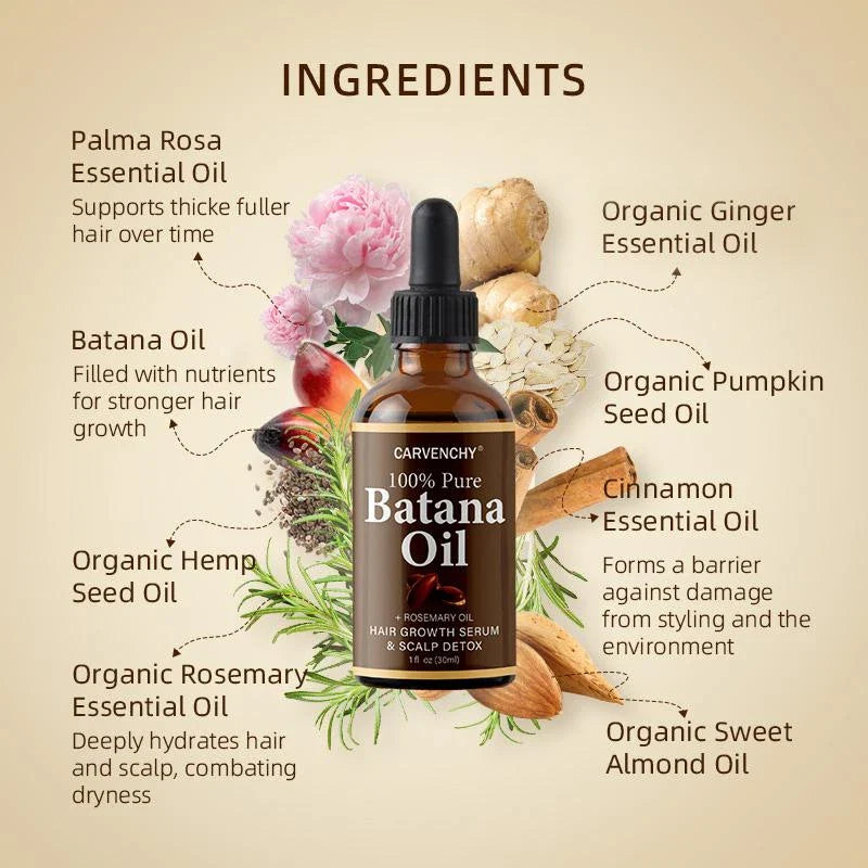 CARVENCHY Batana Oil with Rosemary for Stronger, Healthier Looking Hair