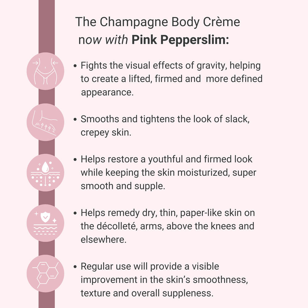 Firming Body Cream Champagne Beaute Lift — Luxe-Lift Complex & Pink Pepperslim