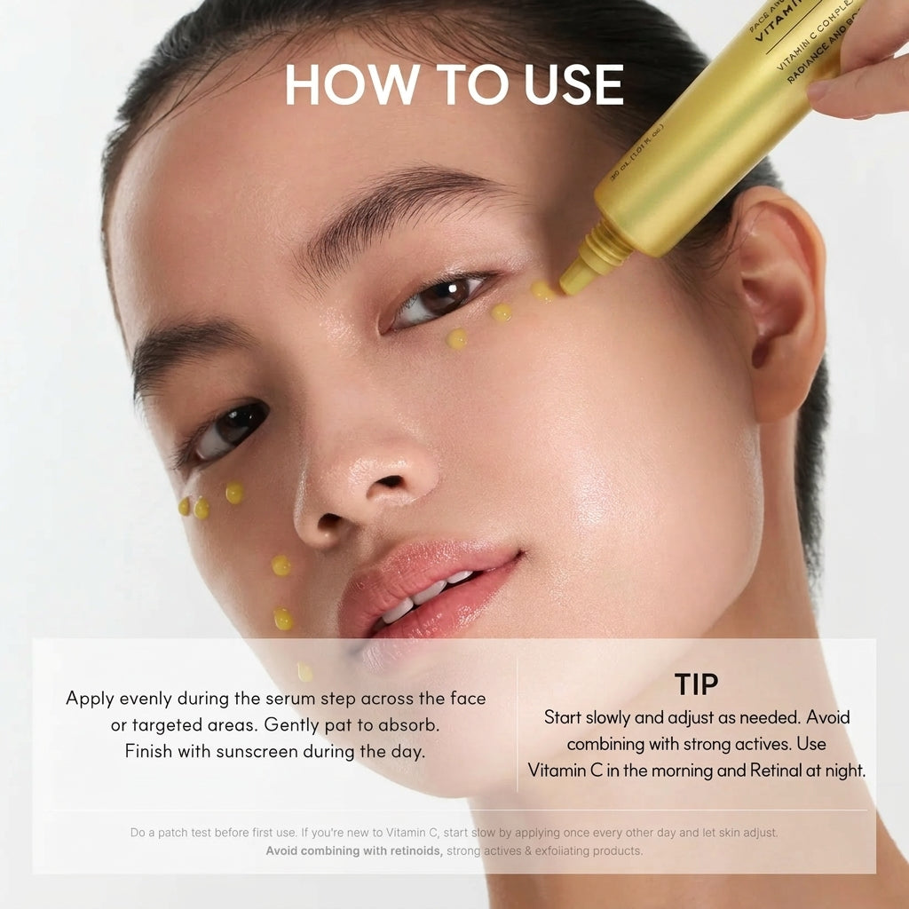 Vitamin C Booster Shot Face & Eye Cream Moisturizer — Pure Vitamin C & Glutathione for Bright Skin