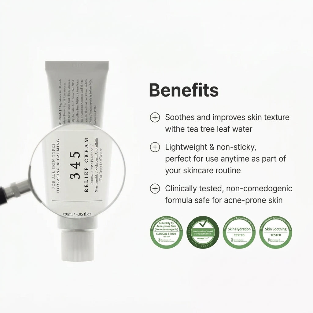 345 Relief Cream with Niacinamide & Ceramide NP for Sensitive & Blemish-Prone Skin