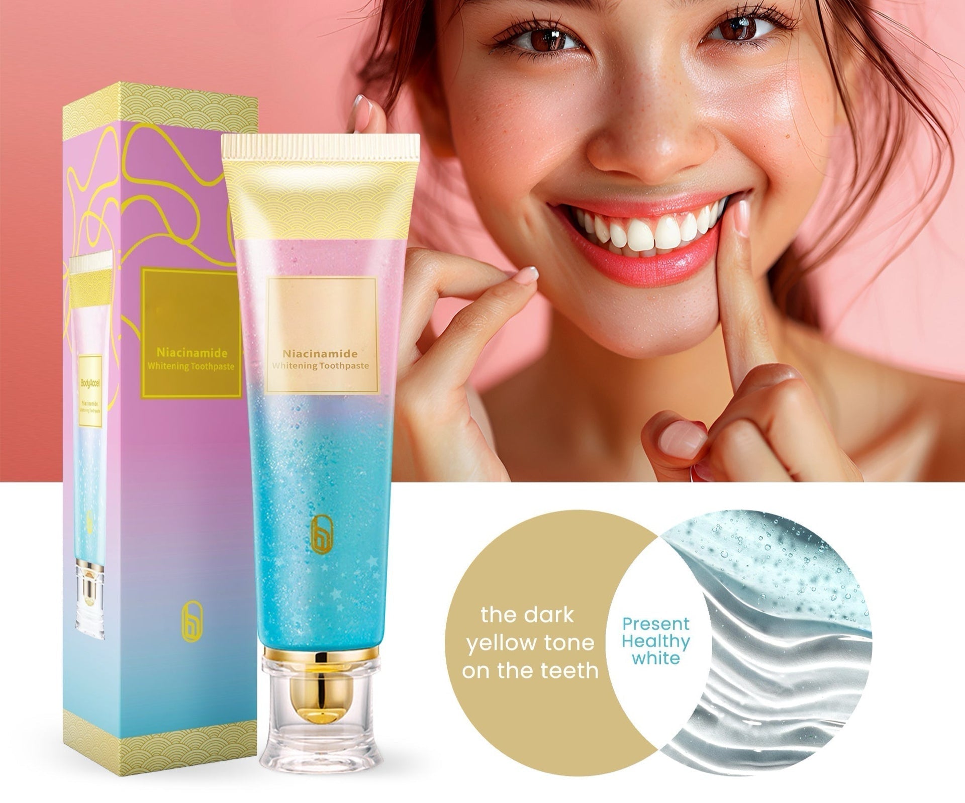 Niacinamide Whitening Toothpaste — Triple Whitening Complex for Enamel Support