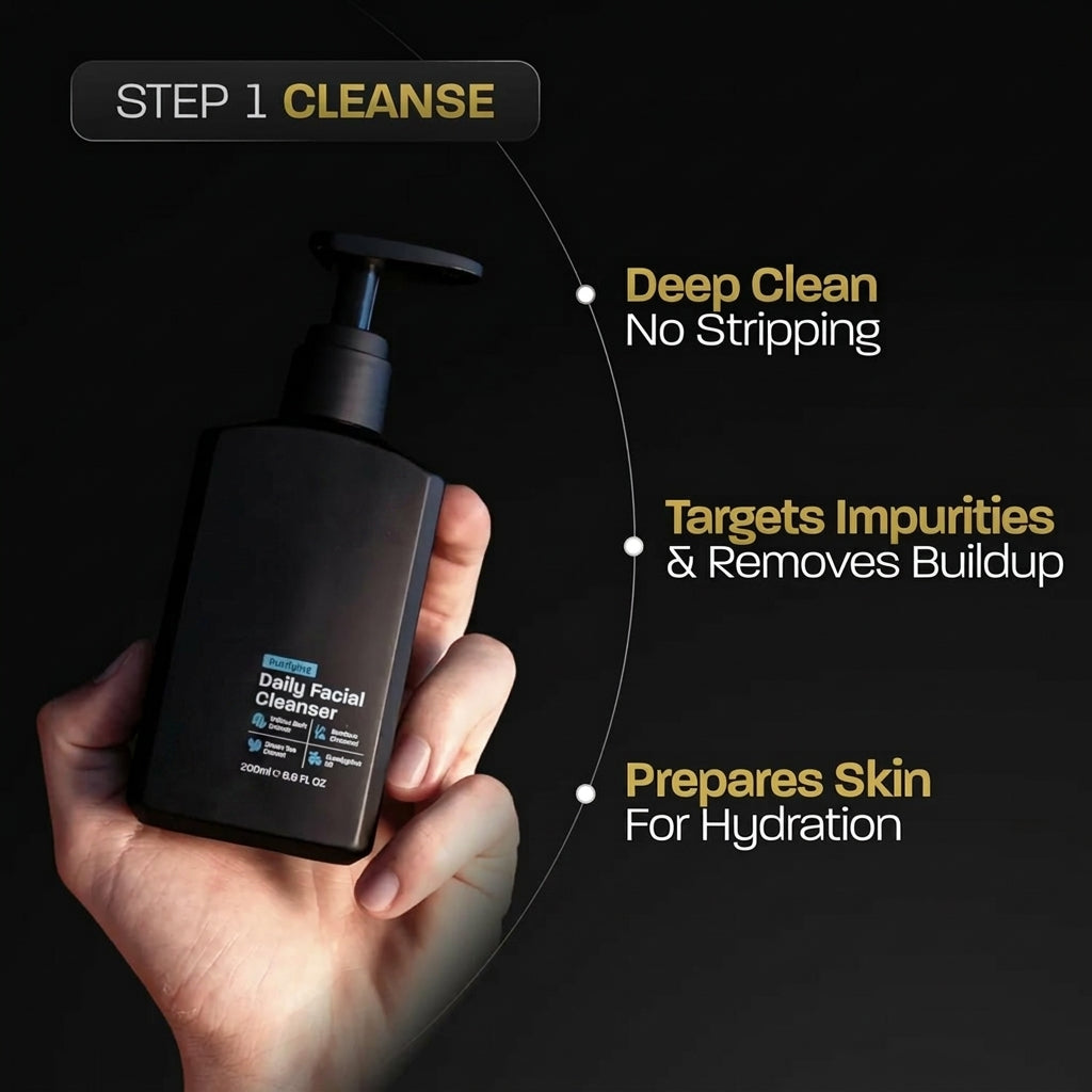 Refreshing Skincare Trio with Daily Facial Cleanser, Moisturizer and Skin Revival Spray