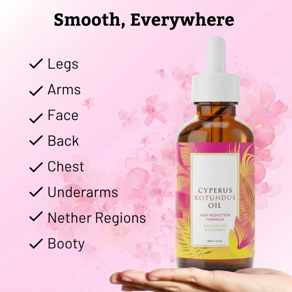 Cyperus Rotundus Oil for Natural Hair Reduction & Smooth Skin