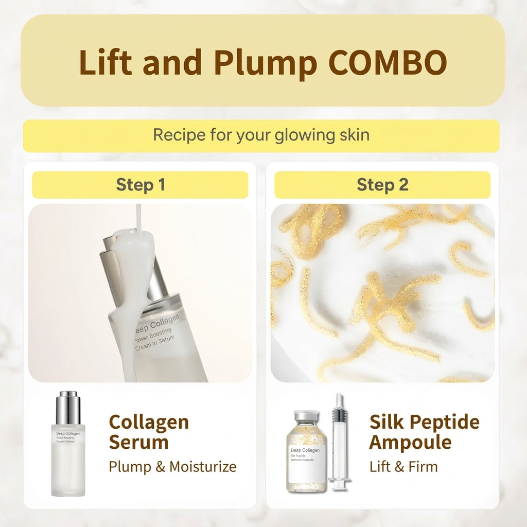 Silk Collagen and Peptide Face-Lift Duo for Firming, Fine Lines & Wrinkle Care