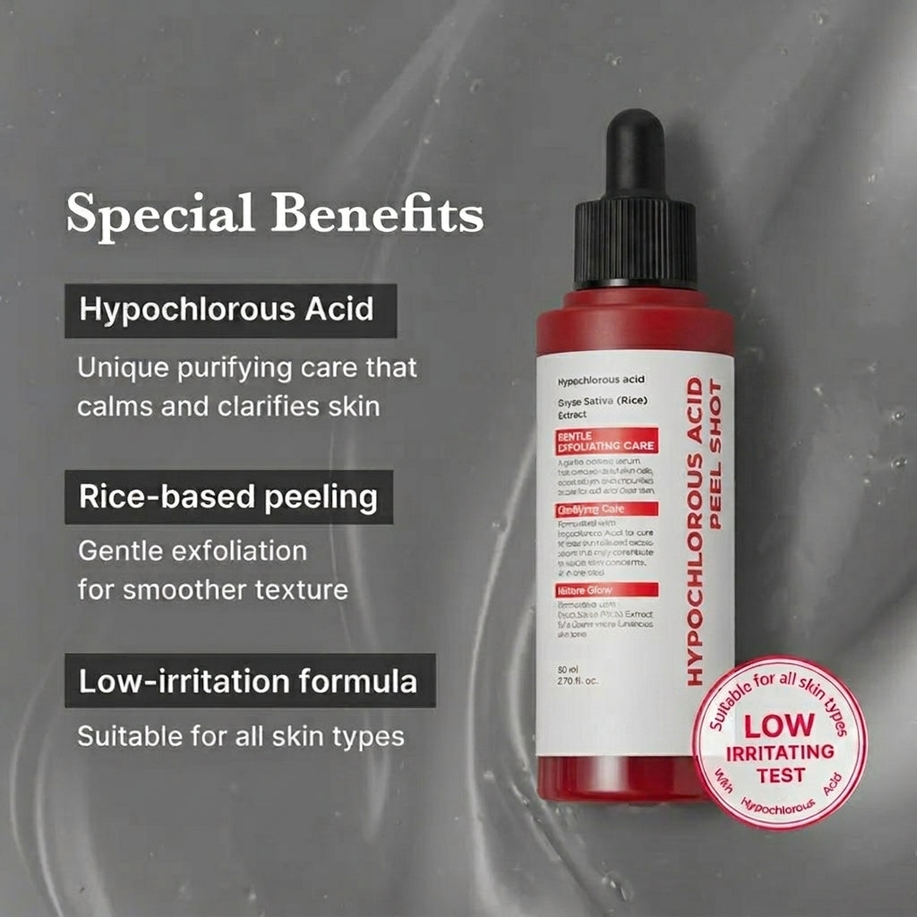 Peel Shot with Hypochlorous Acid Gentle Exfoliating Serum for Dead Skin
