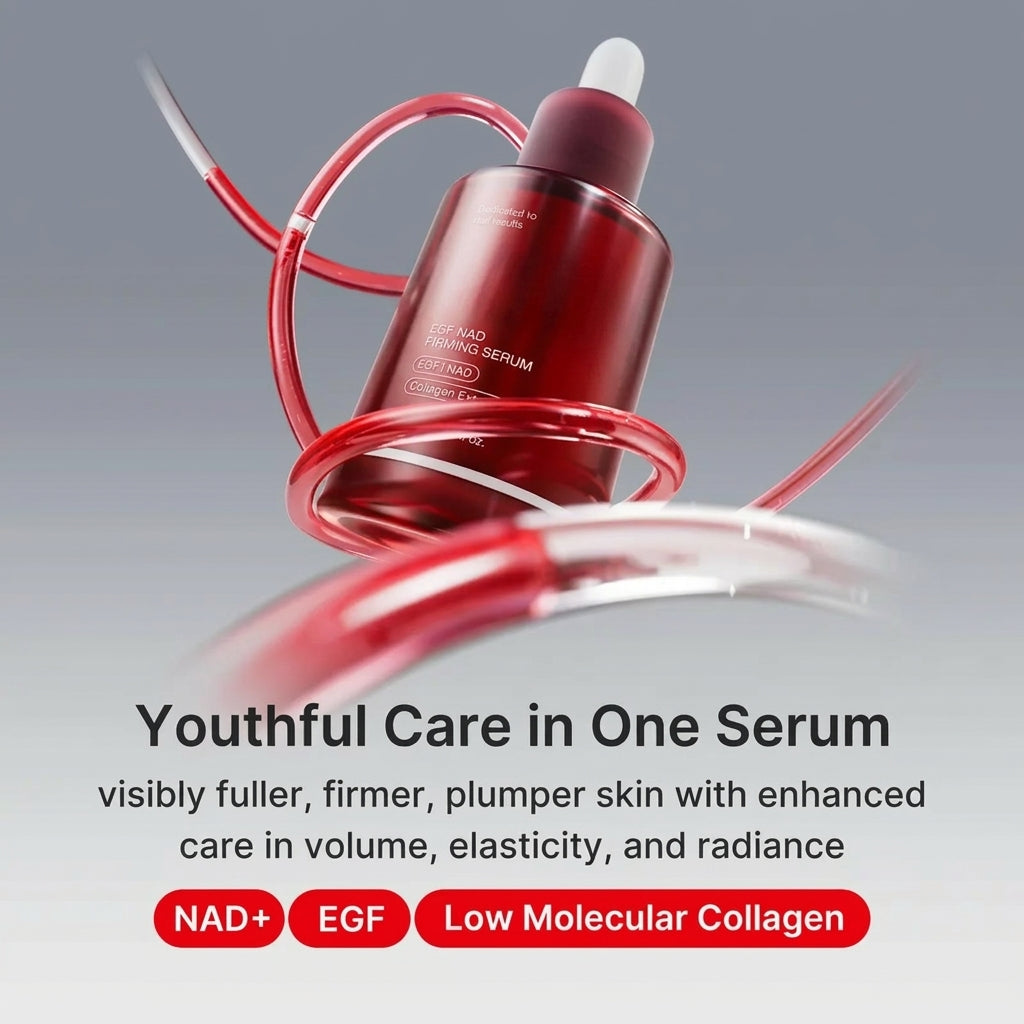 EGF & NAD+ Firming Serum Collagen Extract & Peptides for Anti-Aging Korean Skincare, 30mL