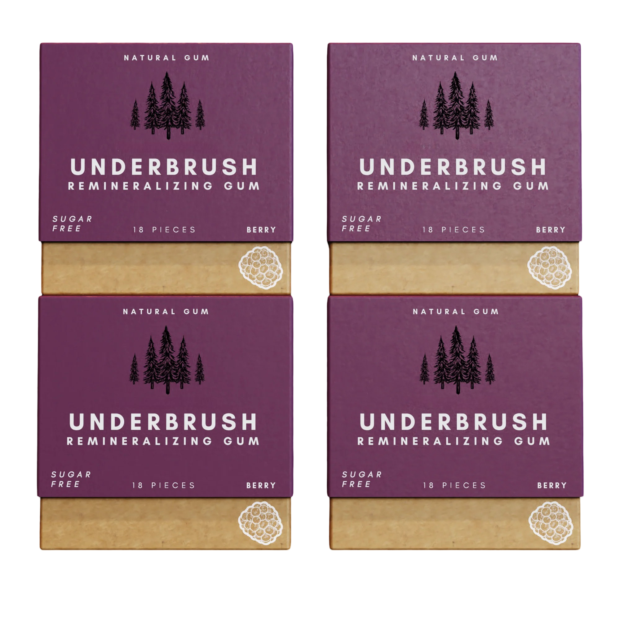 Underbrush Remineralizing Chewing Gum — Nano-Hydroxyapatite for Teeth & Gum
