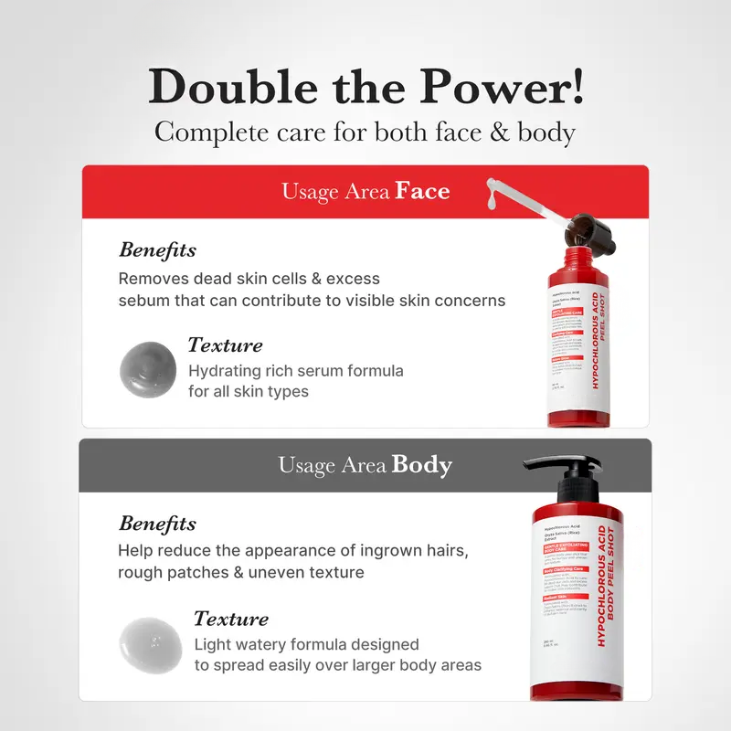Peel Shot with Hypochlorous Acid Gentle Exfoliating Serum for Dead Skin