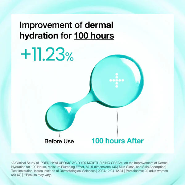 PDRN Hyaluronic Acid 100 Moisturizing Cream — Collagen Formula for Glass Skin Glow