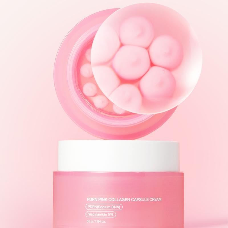 PDRN Pink Collagen Capsule Cream with Niacinamide for a Dewy, Even-Toned Glow