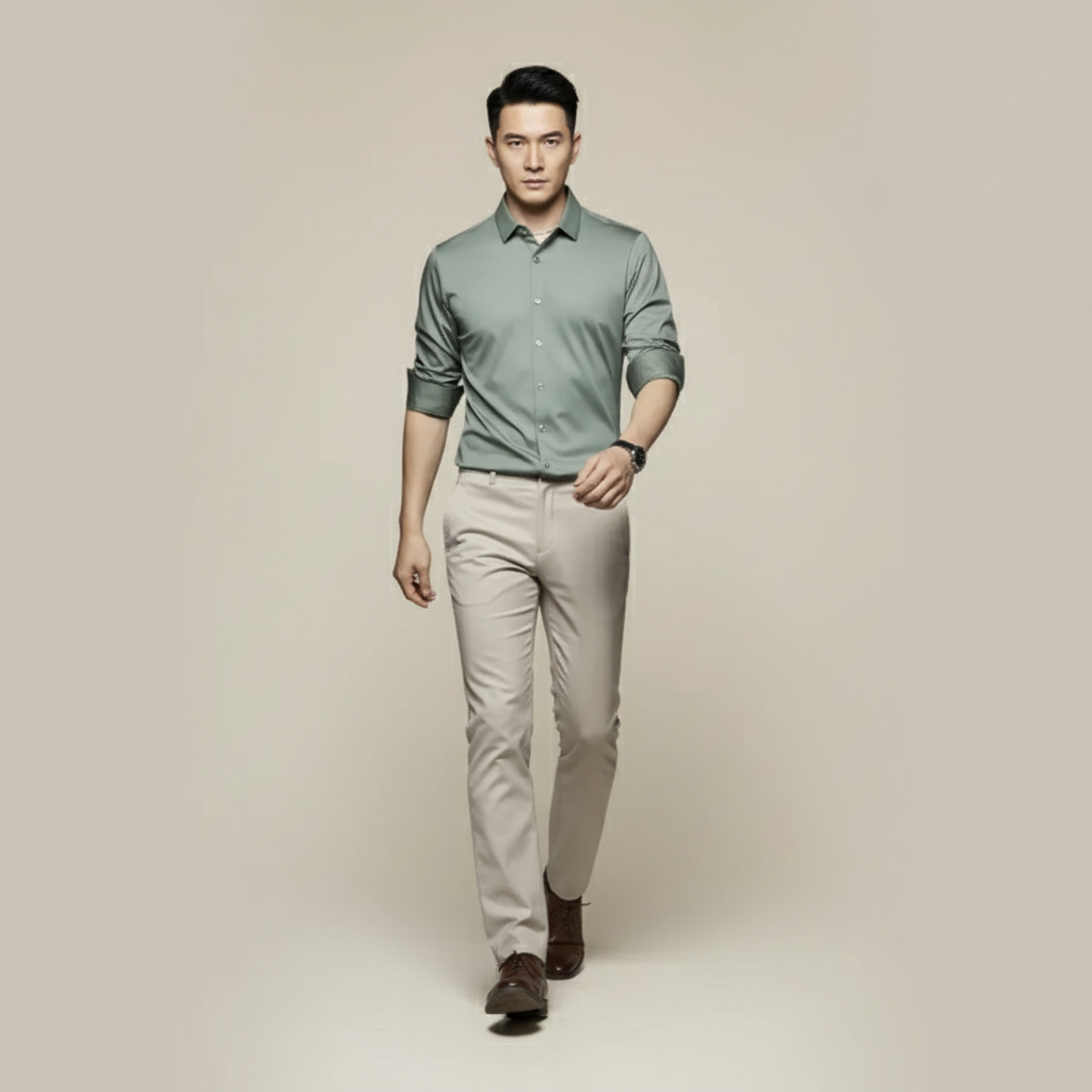 Mooncrest Men's Button Up Shirt | Long Sleeve