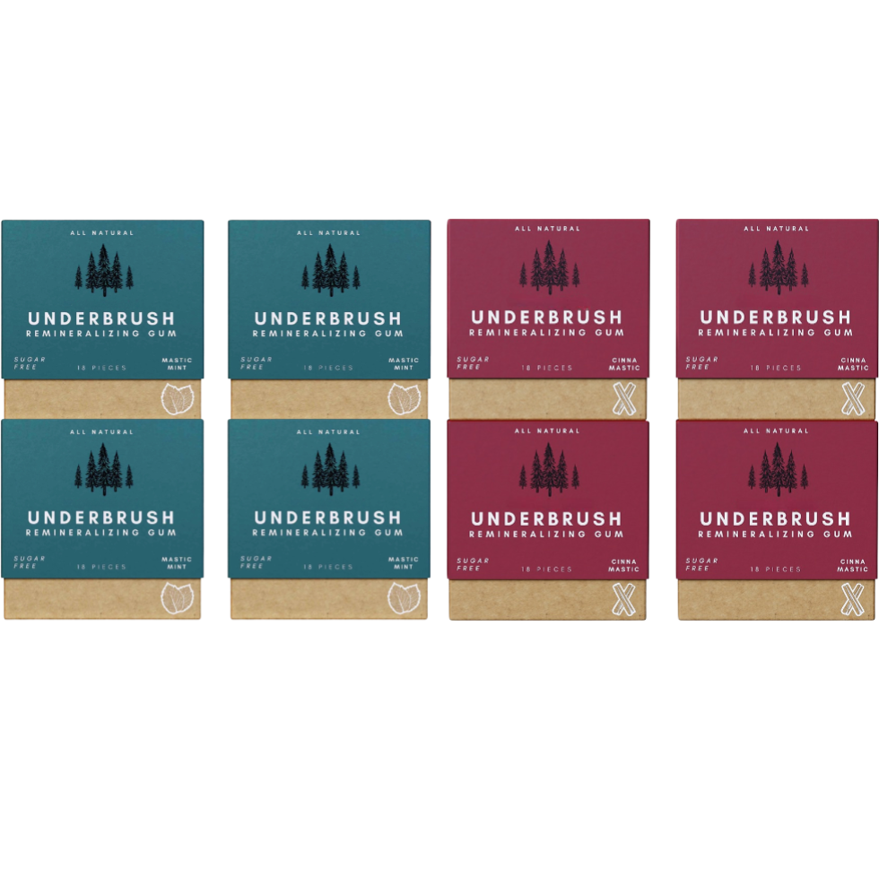Underbrush Remineralizing Chewing Gum — Nano-Hydroxyapatite for Teeth & Gum