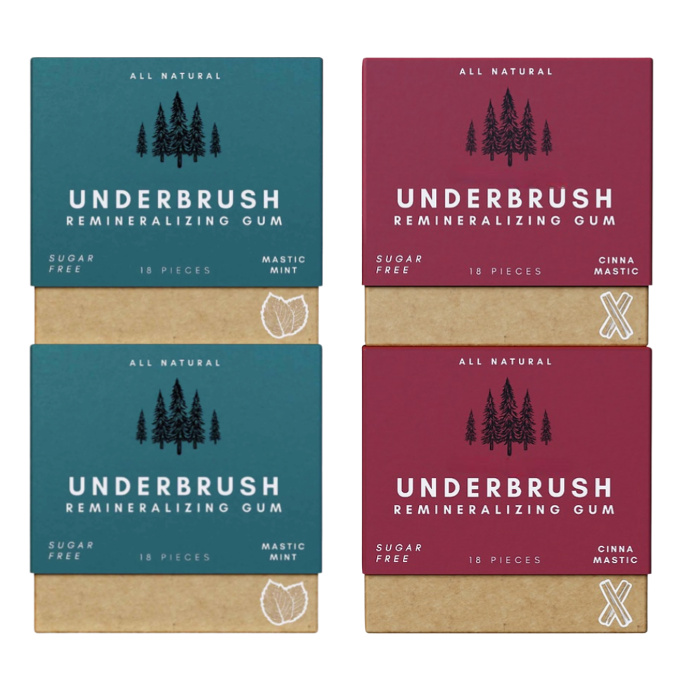 Underbrush Remineralizing Chewing Gum — Nano-Hydroxyapatite for Teeth & Gum